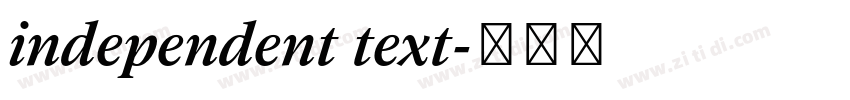 independent text字体转换